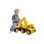 Veículo de brinquedo BIG amarelo/cinza para crianças pequenas