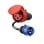 Adaptador go-e para Gemini flex 11 kW, CEE rojo trifásico 16A a CEE azul 16A