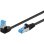 Cable de red Goobay 51557 1 m Cat6a S/FTP RJ-45 Negro/Azul