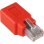 Cambiador de género para cables Goobay RJ-45 macho a hembra rojo