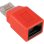 Cambiador de género para cables Goobay RJ-45 macho a hembra rojo