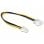 Cable alimentación interna DeLOCK 0,3 m P4/Molex 4-pin Negro/Amarillo