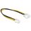Cable alimentación interna DeLOCK 0,3 m P4/Molex 4-pin Negro/Amarillo