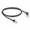 Cavo di rete Cat.6A RJ45 S/FTP Delock slim 1 m nero 90° LSZH