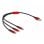Cable de Carga USB 3 en 1 DeLOCK Tipo-A a Lightning/2 x USB Type-C 30 cm Negro/Rojo