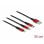 Cable de Carga USB 3 en 1 DeLOCK Tipo-A a Lightning/2 x USB Type-C 30 cm Negro/Rojo