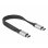 Cable USB DeLOCK 85926 0,22 m USB-C a USB-C 3.2 Gen 2 10 Gbit/s Negro/Plata