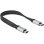 Cable USB DeLOCK 85926 0,22 m USB-C a USB-C 3.2 Gen 2 10 Gbit/s Negro/Plata