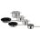 Kit de cacerolas Bosch HEZ9SE060, 6 piezas, acero inoxidable, inducción