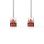 Cable de red Nedis CCGL85221WT75 Cat6 S/FTP 7,5 m Rojo Blanco