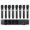 Micrófono Power Dynamics PD528 inalámbrico UHF con 8 canales y receptor rack