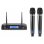 Micrófono Vonyx WM62 inalámbrico UHF doble mano con receptor rack