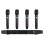 Micrófono Power Dynamics PD524 inalámbrico UHF con 4 canales y receptor
