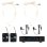Micrófono Power Dynamics PD220B UHF dual con receptor y 2 bodypacks