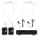 Micrófono Power Dynamics PD220B UHF dual con receptor y 2 bodypacks
