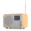 Radio Portátil Audizio Milan DAB+ Bambú Bluetooth 5.0 Pantalla 2.4"