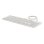 Clavier HP 225 complet filaire avec souris optique USB blanc