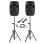 Sistema de sonido activo Vonyx VPS082A 400W Bluetooth USB con soportes LS02K