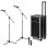 Sistema portátil Vonyx ST100 250W RMS Bluetooth CD USB SD con 3 micrófonos y 2 trípodes