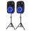 Sistema de sonido activo Vonyx VPS102A 600W Bluetooth USB SD Micrófono LED