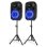 Sistema de sonido activo Vonyx VPS102A 600W Bluetooth USB SD Micrófono LED