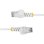 Cable de Red Ethernet CAT6 Delgado StarTech 50cm Blanco Sin Enganches PoE 100W