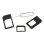 Adaptador para tarjetas SIM DLH DY-WU2489 Nano-SIM Micro-SIM 3 piezas Negro