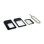 Adaptador para tarjetas SIM DLH DY-WU2489 Nano-SIM Micro-SIM 3 piezas Negro