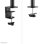 NEOMOUNTS NM-D135D3BLACK Supporto triplo per monitor Scrivania 10 a 27" VESA 75x75 a 100x100 Max 8Kg
