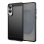 Funda para móvil DLH DY-PS5419 Cover silicona negra patrón carbono para Galaxy S25 Edge