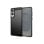 Funda para móvil DLH DY-PS5419 Cover silicona negra patrón carbono para Galaxy S25 Edge