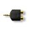 Adaptador MCL 3.5mm a 2xRCA Negro, Conectores Chapados en Oro