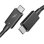 Câble USB-C à USB-C DLH DY-TU5385B 1 m 40 Gbit/s Noir