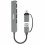 Hub Port Designs 4 Ports 5000 Mbit/s Modell 900161 Aluminium Silber