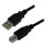 Cable USB 2.0 MCL 5 m USB A/USB B Noir