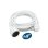 Multiprise DLH DY-WU3085W 1 prise 5 m avec protection et terre blanche