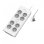 Multiprise MCL SPN7080WA/19 8 prises avec protection et interrupteur 2 m
