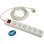 Multiprise DLH DY-WU2911 6 prises avec interrupteur et protection blanche