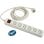 Multiprise DLH DY-WU2911 6 prises avec interrupteur et protection blanche