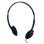 Auriculares MCL CSQ-HEAD/N con cable, conexión 3,5 mm, música, negros