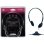 Auriculares MCL CSQ-HEAD/N con cable, conexión 3,5 mm, música, negros