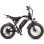 Mota Elétrica Eskute V202 250W 48V 20.8Ah 20x4 Freios Mecânicos Preta