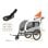 Carrosse pour animaux Sepnine 10202ns, Max 50kg, Manche 6 niveaux, Gris foncé