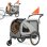 Remorque pour animaux Sepnine 10202ns, Max 50kg, Manette 6 niveaux, Gris
