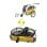 Remorque pour animaux Sepnine 20303b Pliable Imperméable 30kg Jaune