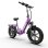 Bicicleta Elétrica Maxturn Literider 2.0 500W 48V 13.5Ah 20 Polegadas Freios a Disco Hidráulicos Roxo