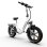 Bicicleta Elétrica Maxturn Literider 2.0 500W 48V 13.5Ah 20 Polegadas Freios a Disco Hidráulicos Branca