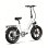 Bicicleta Elétrica Maxturn Literider 2.0 500W 48V 13.5Ah 20 Polegadas Freios a Disco Hidráulicos Branca