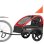 Anhänger für Kinderfahrräder Sepnine BT609 – 2 Kinder, Faltbar, Wasserdicht - Rot