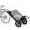 Anhänger für Fahrräder Sepnine 8009t, 20kg Max, Aluminium, Faltbar, Räder 30,48cm - Schwarz